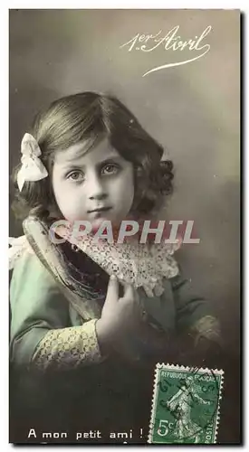 Cartes postales Fantaisie Enfant 1er Avril Poisson
