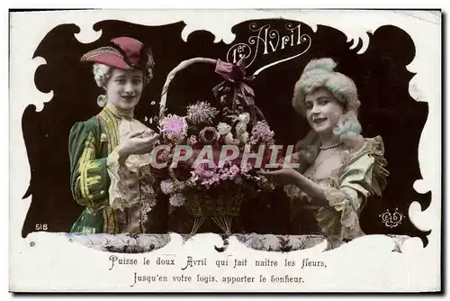 Cartes postales Fantaisie 1er Avril Enfants