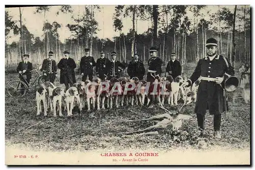 Cartes postales Chasse Chien Chiens Chasses a courre Avant la curee TOP