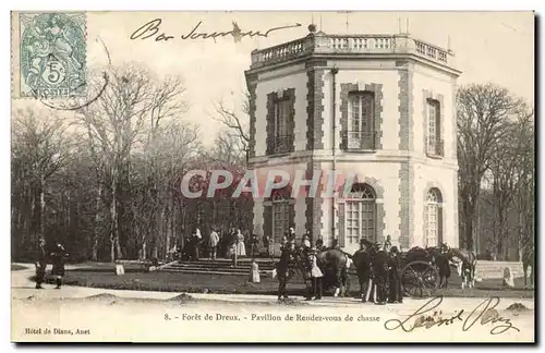 Cartes postales Chasse Foret de Dreux Pavillon de rendez vous de chasse Chasse a courre