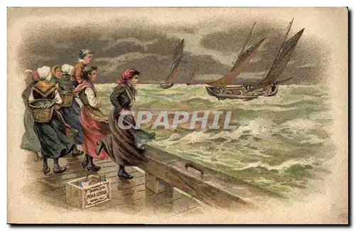 Cartes postales Fantaisie Femmes Bateaux de peche