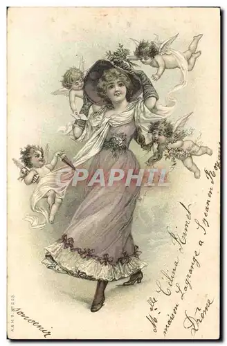 Cartes postales Fantaisie Femme Anges