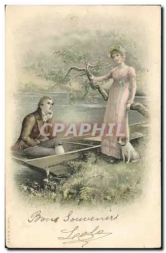 Cartes postales Fantaisie Femme Chien