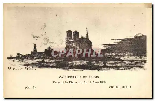 Cartes postales Victor Hugo Cathedrale de Reims