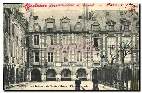 Cartes postales Victor Hugo Maison Place Royale Paris