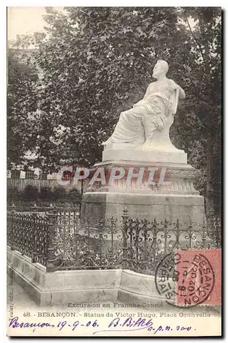 Cartes postales Besancon Statue de Victor Hugo Place Granville