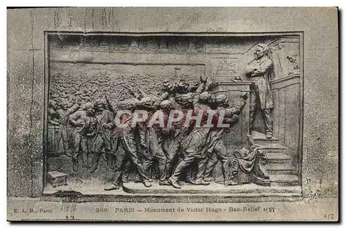 Cartes postales Victor Hugo Paris Monument Bas relief