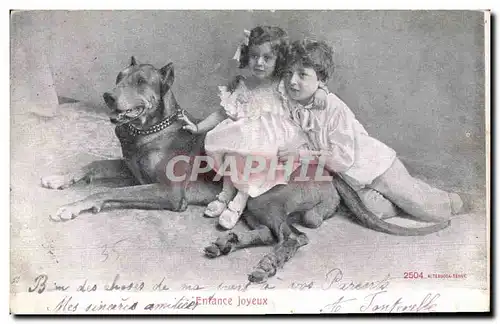 Cartes postales Chiens Chien Enfants