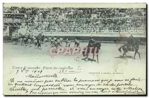 Ansichtskarte AK Corrida Course de taureaux Entree des cuadrillas