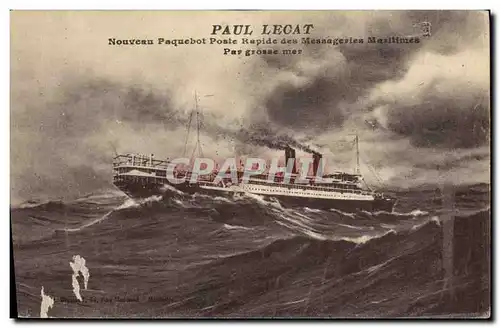 Cartes postales Bateau Paquebot Paul Lecat Messageries Maritimes