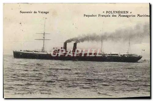 Cartes postales Bateau Paquebot des Messageries Maritimes Polynesien
