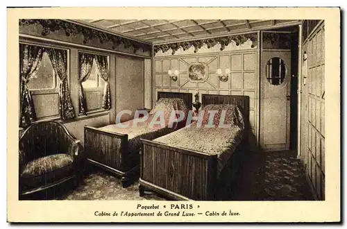 Cartes postales Bateau Paquebot Paris Cabine de l&#39appartement de grand luxe