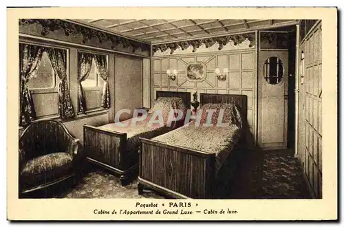 Cartes postales Bateau Paquebot Paris Cabine de l'appartement de grand luxe