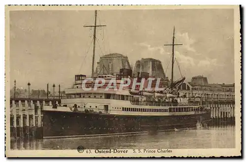 Ansichtskarte AK Bateau Paquebot SS Prince Charles Ostend Dover