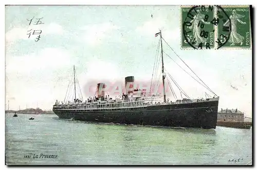 Cartes postales Bateau Paquebot La Provence