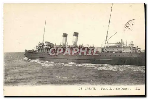 Cartes postales Bateau Paquebot Calais Furbie S The Queen