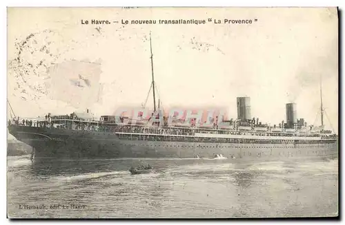 Cartes postales Bateau Paquebot Le Havre La Provence