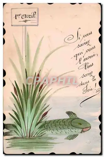 Cartes postales Fantaisie Paques Poisson