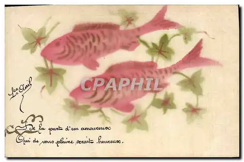 Cartes postales Fantaisie Paques Poisson
