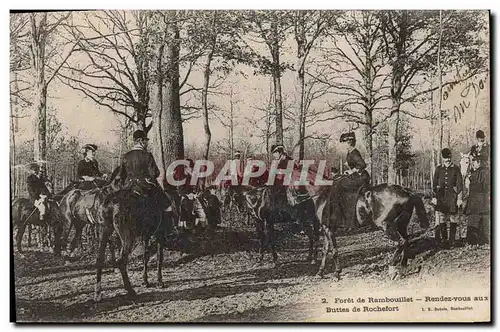 Cartes postales Chasse a courre Foret de Rambouillet Rendez vous aux Buttes de Rochefort