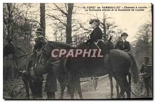 Ansichtskarte AK Chasse a courre Foret de Rambouillet Chasses a courre la duchesse d&#39Uzes et la duchesse de Lu