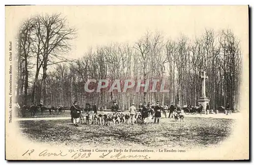 Cartes postales Chasse a courre en Foret de Fontainebleau Le rendez vous