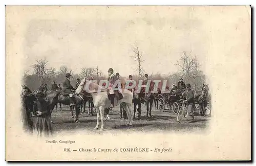 Cartes postales Chasse a courre de Compiegne En foret