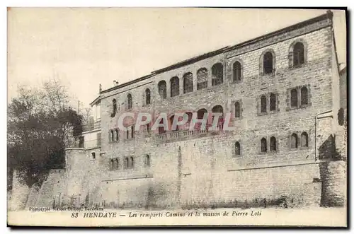 Ansichtskarte AK Pierre Loti Hendaye Les remparts Camino et la maison