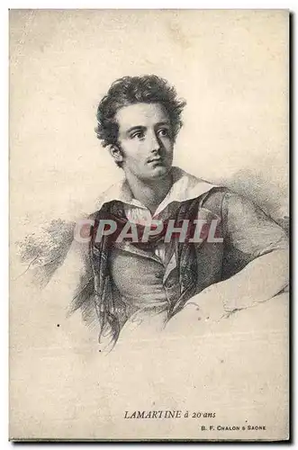 Ansichtskarte AK Lamartine a 20 ans