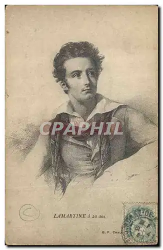 Ansichtskarte AK Lamartine a 20 ans