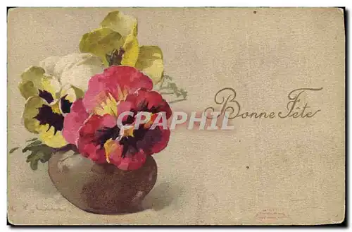 Cartes postales Fantaisie Illustrateur Fleurs