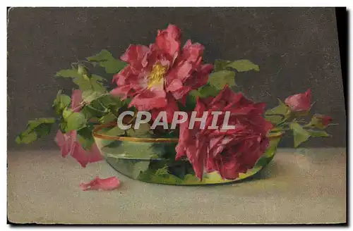 Cartes postales Fantaisie Fleurs