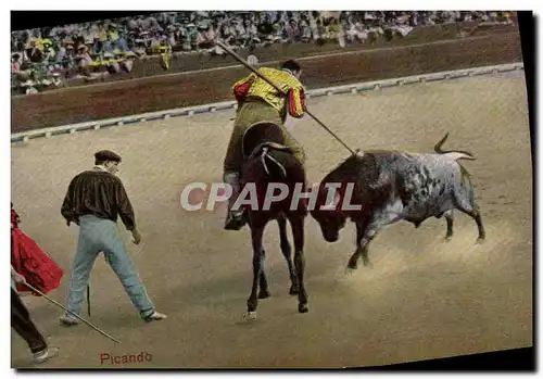 Cartes postales Corrida Course de taureaux Picando