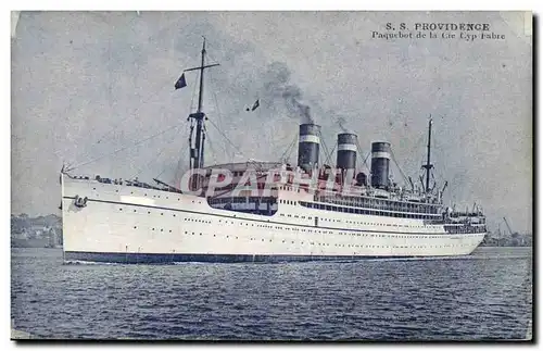 Cartes postales Bateau Paquebot SS Providence Cie Cyp Fabre