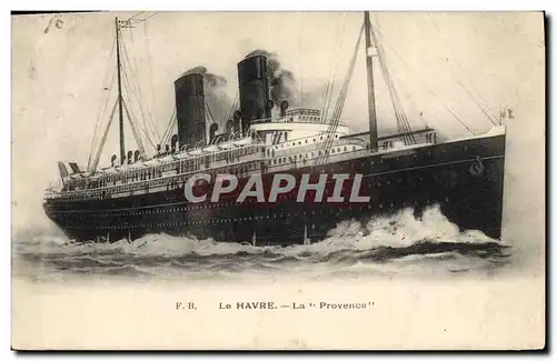 Cartes postales Bateau Paquebot Le Havre La Provence