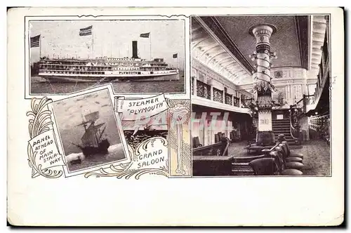 Ansichtskarte AK Bateau Paquebot Steamer Plymouth Grand Saloon