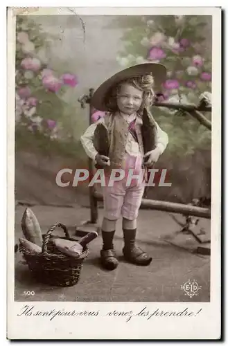 Cartes postales Fantaisie Poisson 1er Avril Enfant