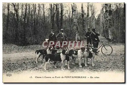 Cartes postales Chasse a courre en Foret de Fontainebleau Un relais Velo Cycle