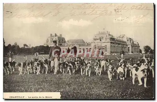 Cartes postales moderne Chasse a courre Cheverny Le chateau Un depart a la chasse