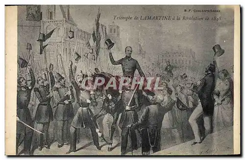 Cartes postales Triomphe de Lamartine a la Revolution de 1848