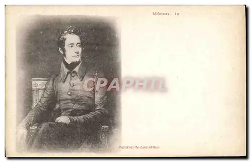 Ansichtskarte AK Macon Portrait de Lamartine