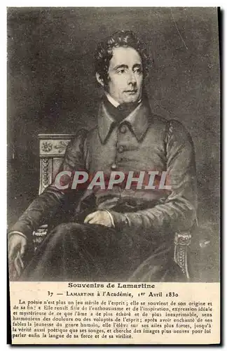 Cartes postales Lamartine a l&#39Academie