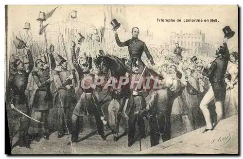 Cartes postales Triomphe de Lamartine en 1848