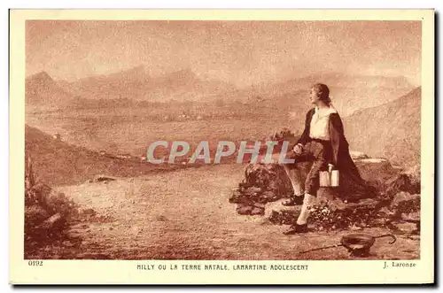 Cartes postales Milly ou la terre natale Lamartine adolescent