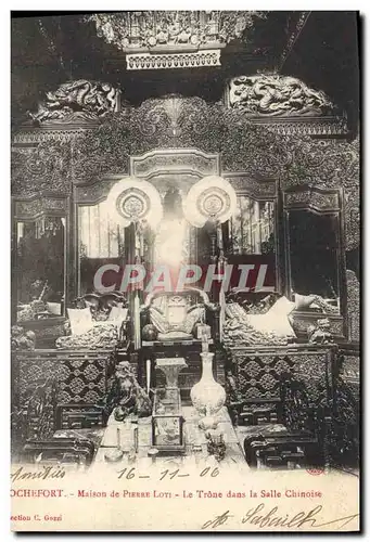 Ansichtskarte AK Rochefort Maison de Pierre Loti Le trone dans la salle chinoise Chine China