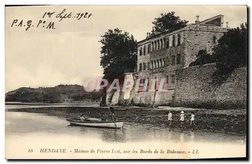 Cartes postales Pierre Loti Hendaye Maison sur les bords de la Bidassoa