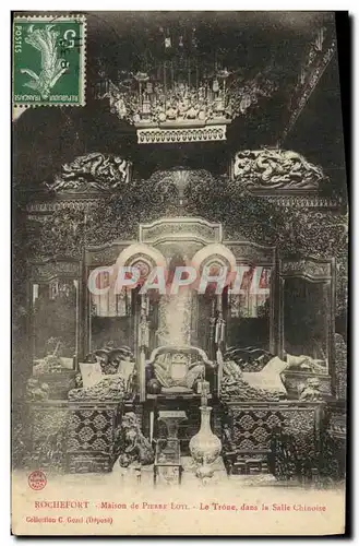 Cartes postales Rochefort Maison de Pierre Loti Le trone dans la salle chinoise Chine China