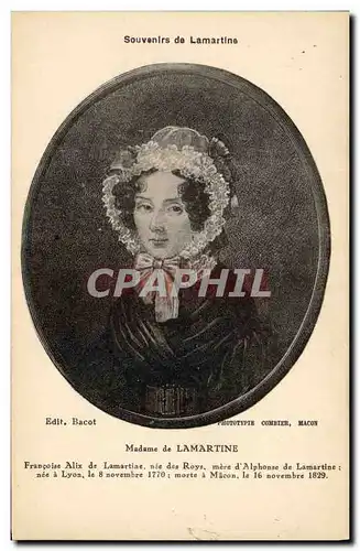 Ansichtskarte AK Madame de Lamartine