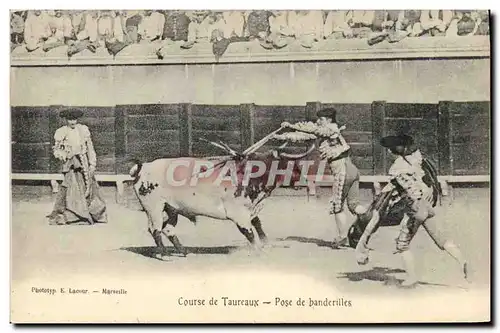 Ansichtskarte AK Corrida Course de taureaux Pose de banderilles