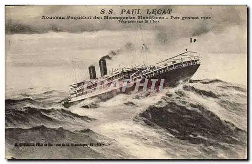 Ansichtskarte AK Bateau Paquebot des Messageries Maritimes SS Paul Lecat
